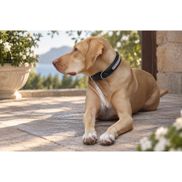 Collare Gioiello in Pelle per Cani - Total White Crystal 3 Row